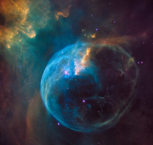 Deep space nebula with swirling cosmic light